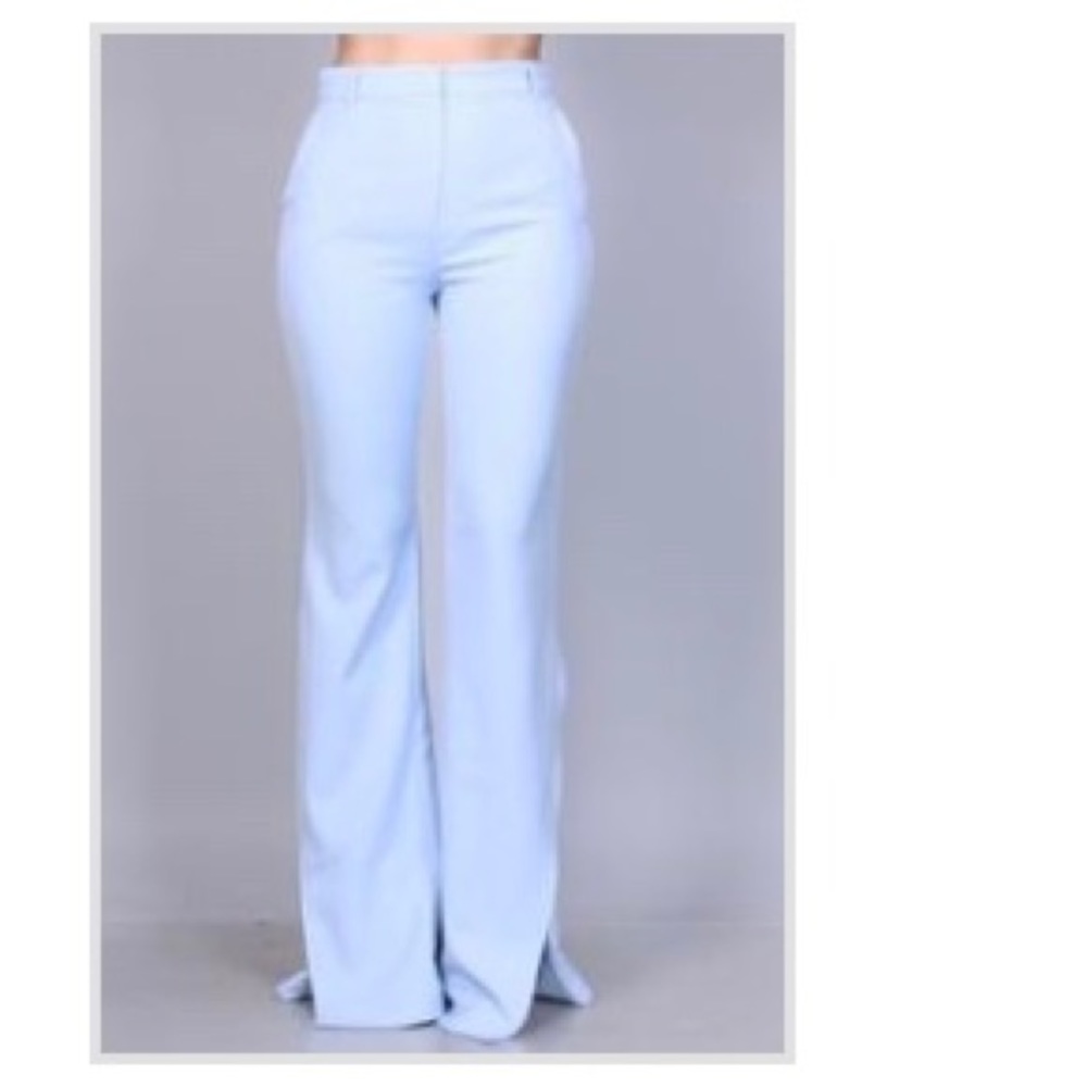 Essie | High Waist Flared Side Slit Pants